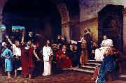 Mihaly Munkacsy Christ in front of Pilate jezus przed pilatem France oil painting artist